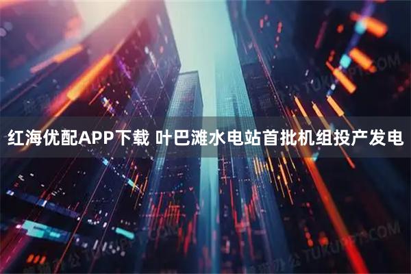 红海优配APP下载 叶巴滩水电站首批机组投产发电